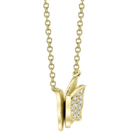 Shy Creation® Flutter Diamond Butterfly Necklace