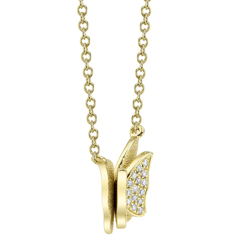 Shy Creation® Flutter Diamond Butterfly Necklace