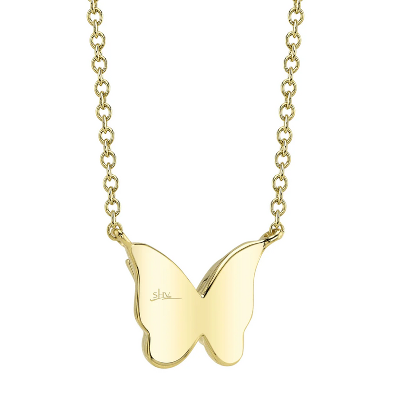 Shy Creation® Flutter Diamond Butterfly Necklace