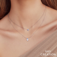 Shy Creation® Starlit Sapphire Pendant Necklace