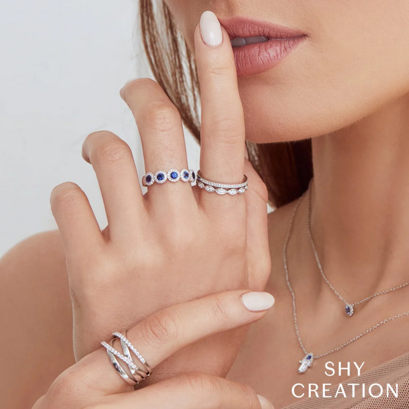 Shy Creation® Starlit Sapphire Band