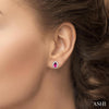 Fuchsia Flame Pink Tourmaline Earrings