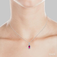 Fuchsia Flame Pink Tourmaline Pendant