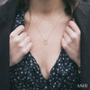 Diamond Initial O Pendant Necklace
