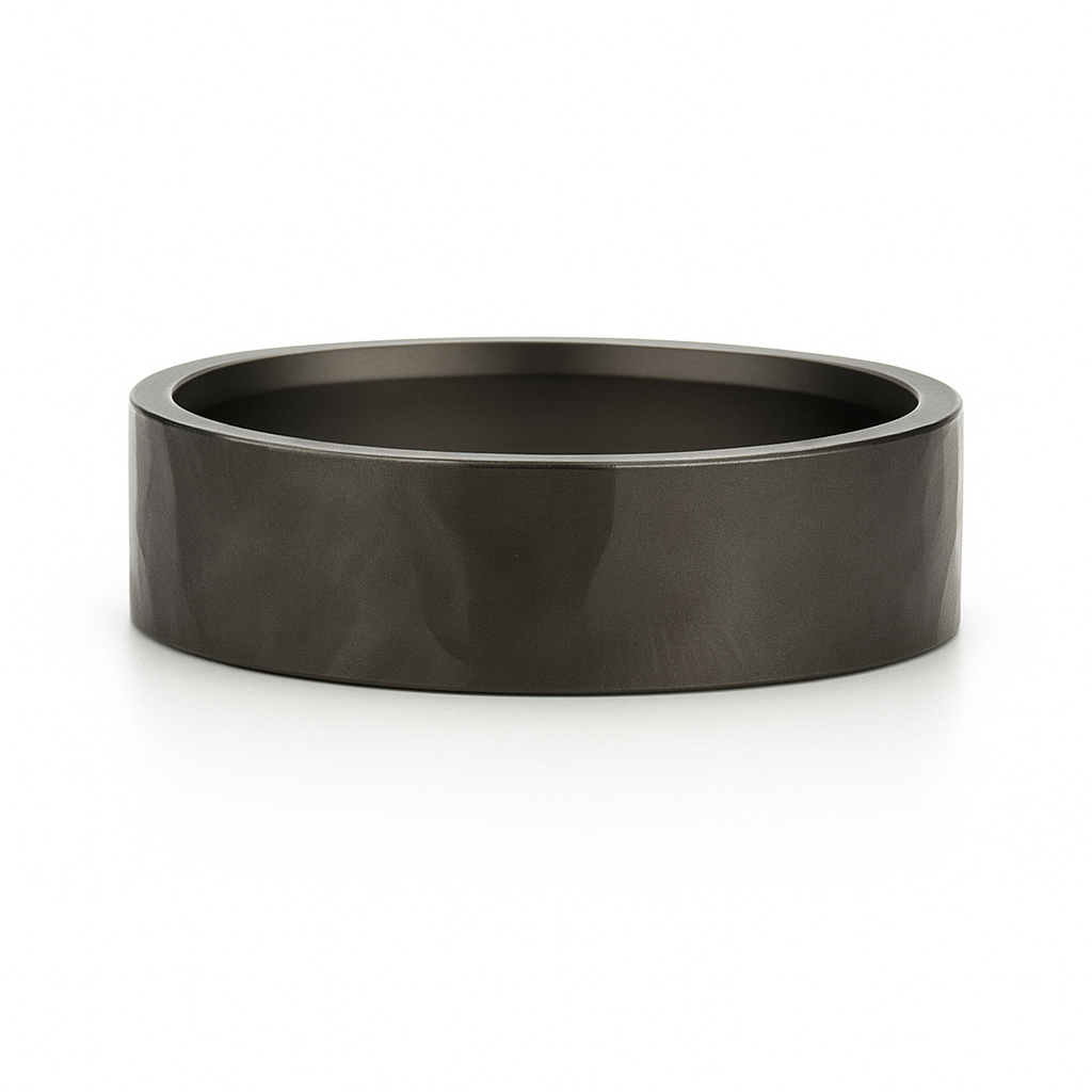 Heavy Stone® Hammered Zirconium Men's Band