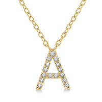Diamond Initial A Pendant Necklace