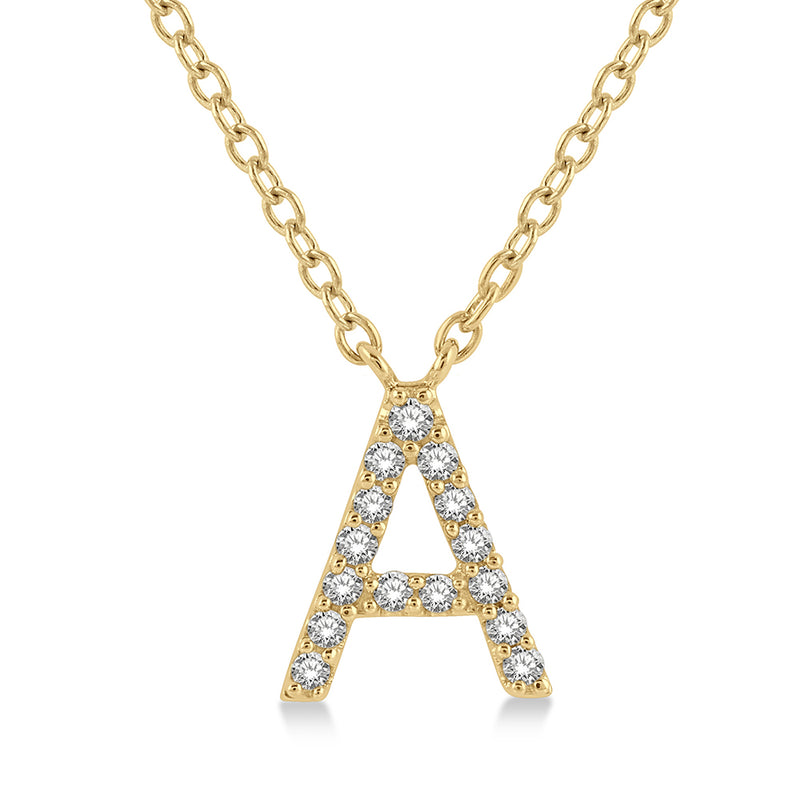 Diamond Initial A Pendant Necklace