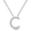 Diamond Initial C Pendant Necklace