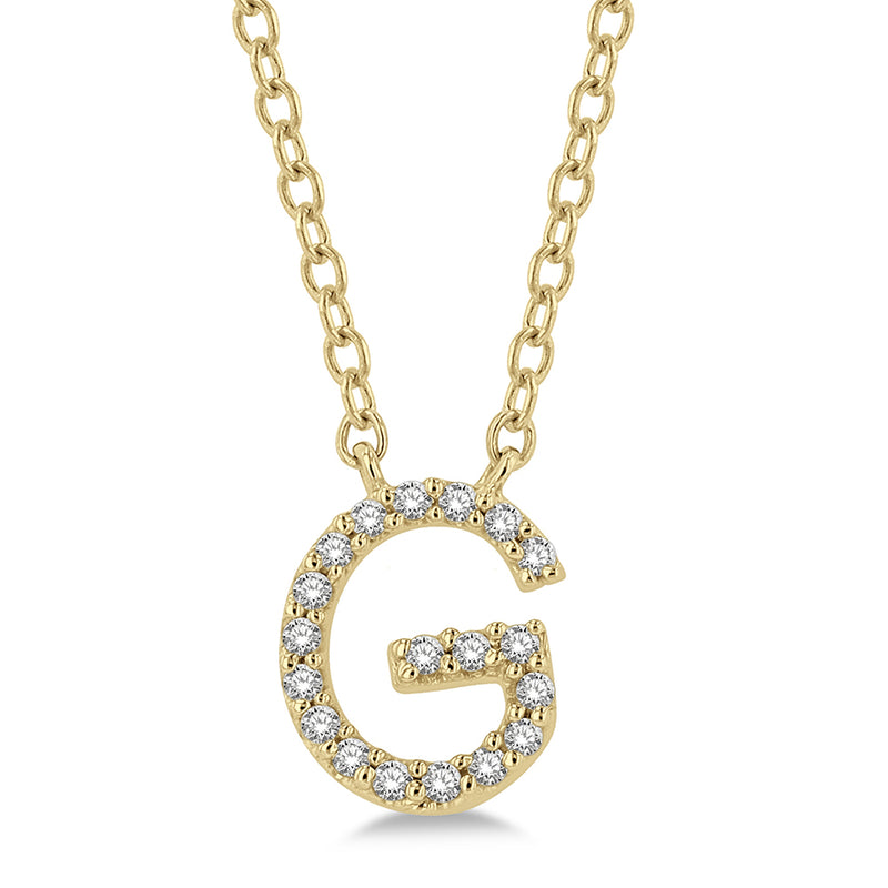 Diamond Initial G Pendant Necklace