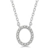 Diamond Initial O Pendant Necklace