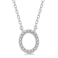 Diamond Initial O Pendant Necklace