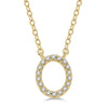 Diamond Initial O Pendant Necklace