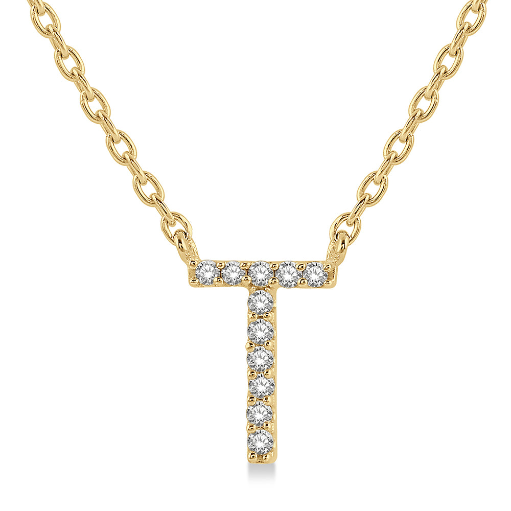 Diamond Initial T Necklace