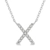 Diamond Initial X Pendant Necklace