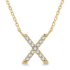 Diamond Initial X Pendant Necklace
