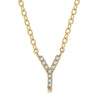 Diamond Initial Y Pendant Necklace