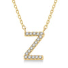 Diamond Initial Z Pendant Necklace