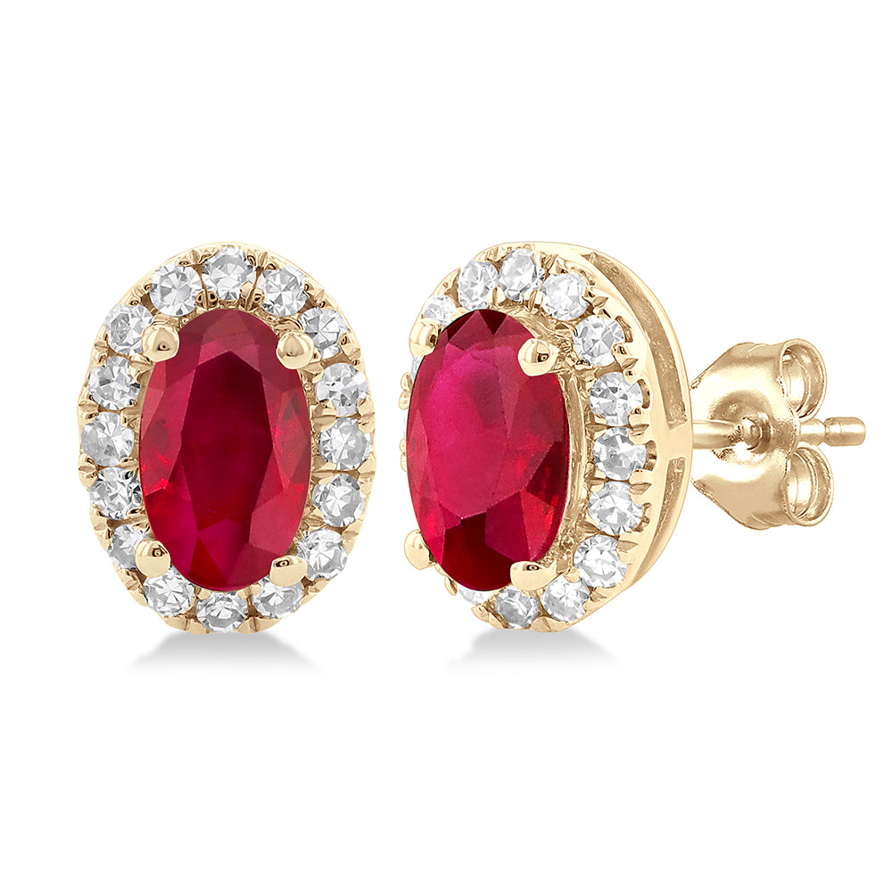Crimson Fire Ruby Earrings