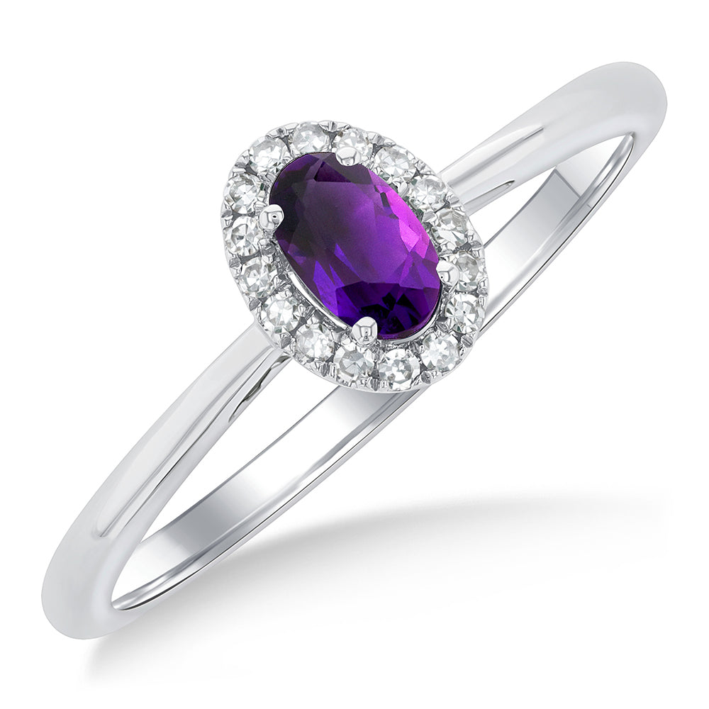 Evening Bloom Amethyst Ring