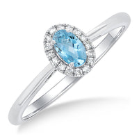 Wavecrest Aquamarine Ring