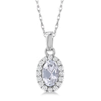 Clearbloom White Topaz Pendant