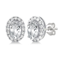 Clearbloom White Topaz Earrings