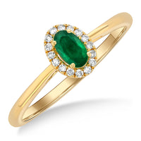 Leafsong Emerald Ring