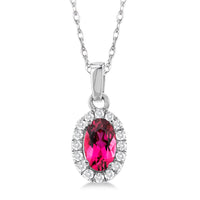 Fuchsia Flame Pink Tourmaline Pendant
