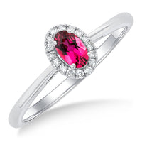 Fuchsia Flame Pink Tourmaline Ring