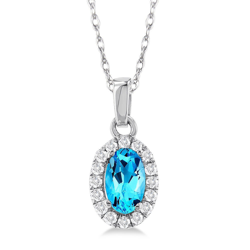 Winter Sky Blue Topaz Pendant