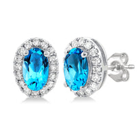 Winter Sky Blue Topaz Earrings