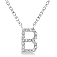 White Gold Initial Necklace