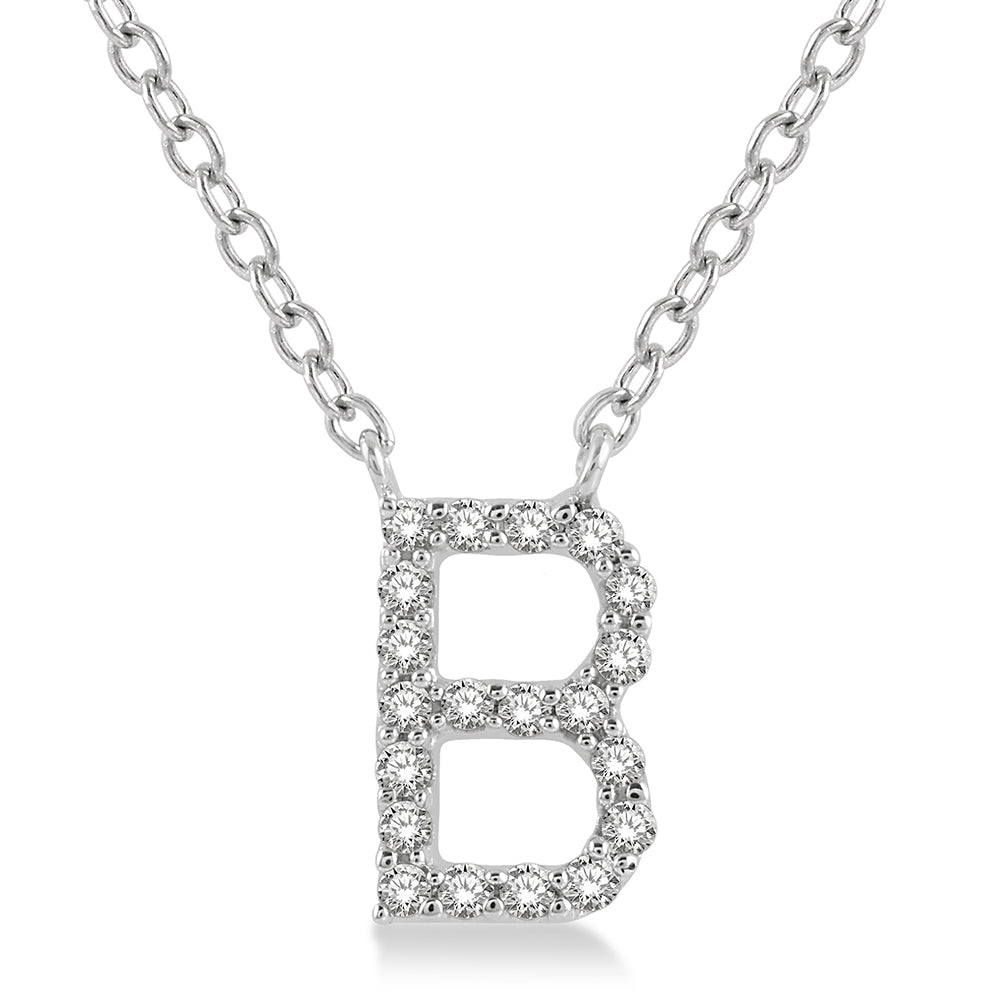 White Gold Initial Necklace
