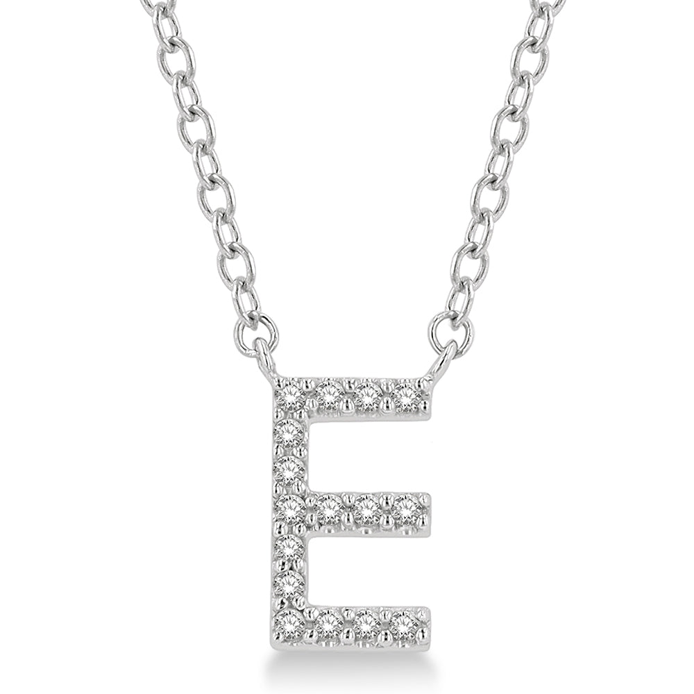 White Gold Initial Necklace