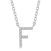 White Gold Initial Necklace