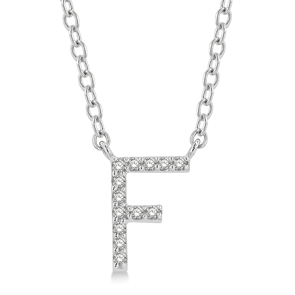 White Gold Initial Necklace