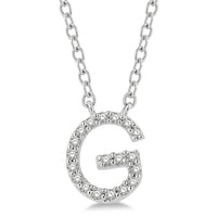White Gold Initial Necklace