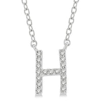 White Gold Initial Necklace
