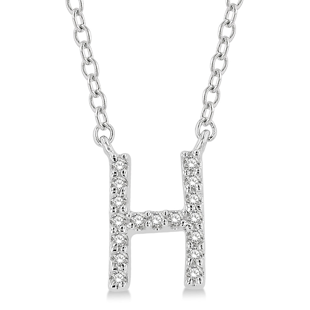 White Gold Initial Necklace