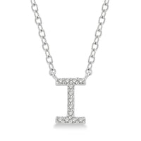 White Gold Initial Necklace