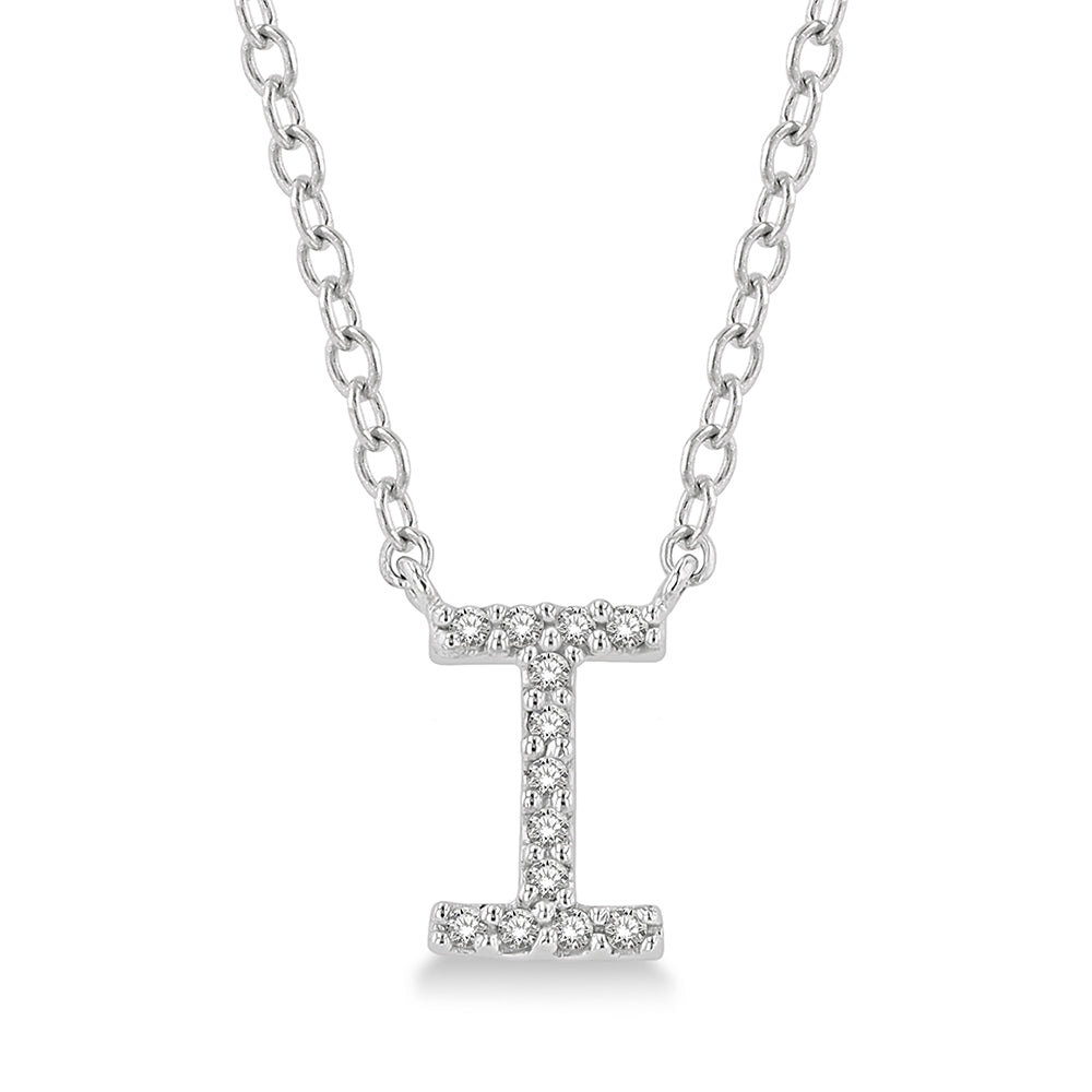White Gold Initial Necklace
