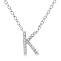 White Gold Initial Necklace