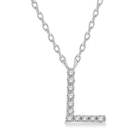 White Gold Initial Necklace