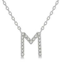 White Gold Initial Necklace