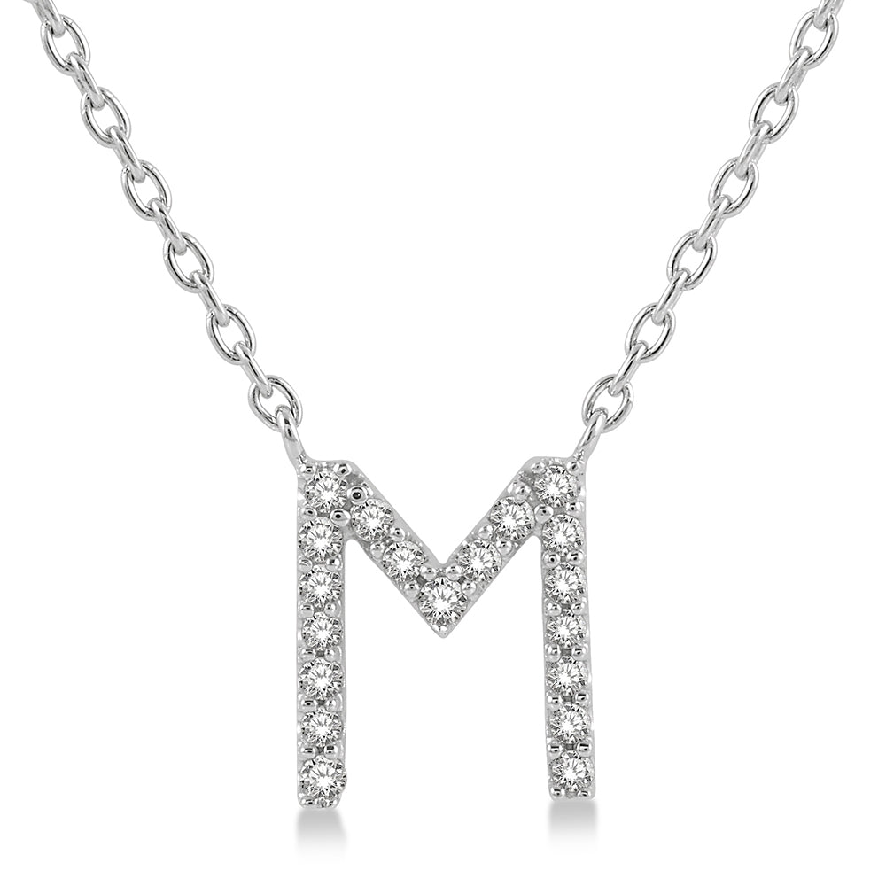 White Gold Initial Necklace