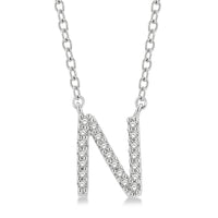 White Gold Initial Necklace