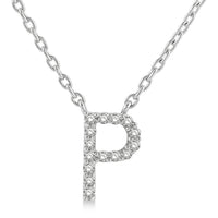 White Gold Initial Necklace