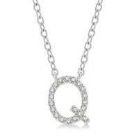 White Gold Initial Necklace