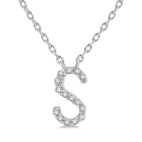 White Gold Initial Necklace