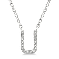 White Gold Initial Necklace